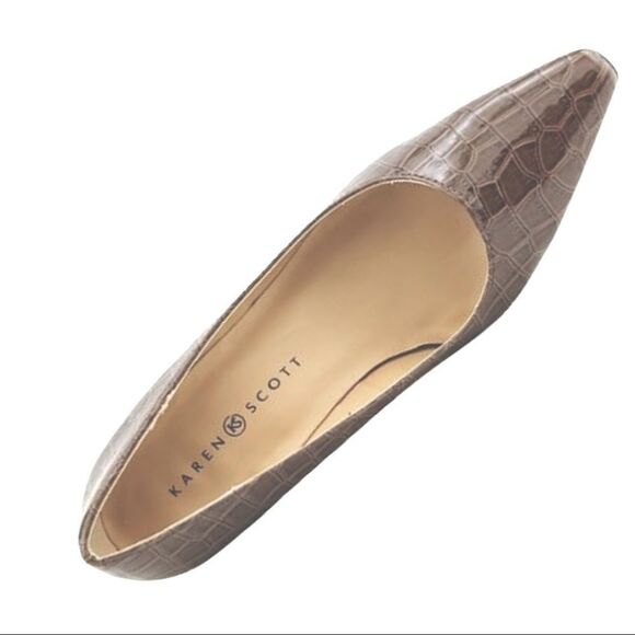 Karen Scott Clancy Closed Toe Classic Pumps Shoes Tan Sz 9.5 - Picture 4 of 11